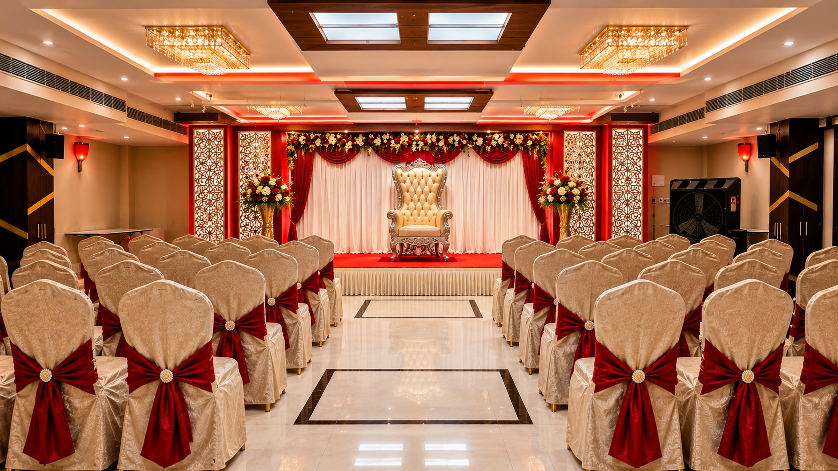 Close-up of Twin Golden Thrones